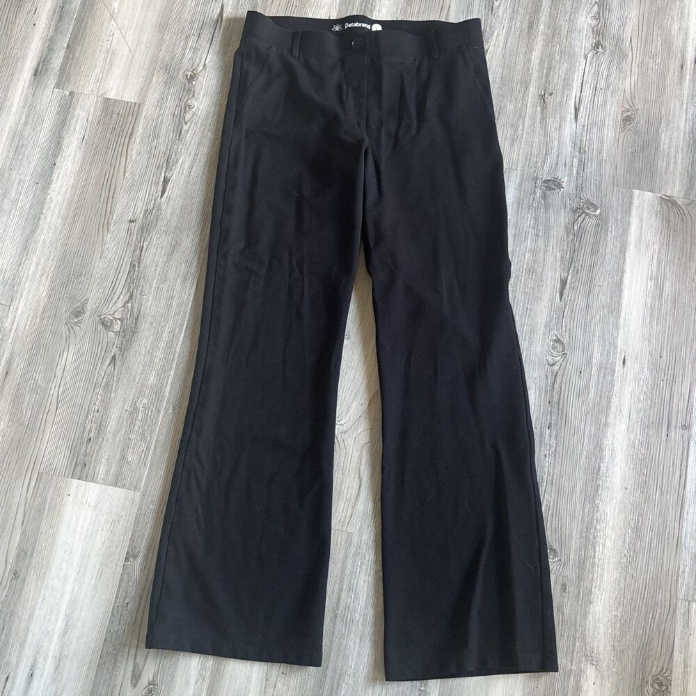 Betabrand Women’s Pull On Dress Pants Wide Leg Flare Size Large